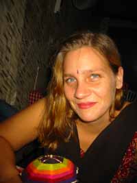 Julie at local restaurant