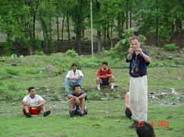 Marcus playing charades