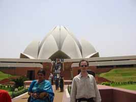 Marcus outside the Lotus Temple